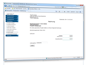 TimeProAdmin - Rechnung / Fakturierung